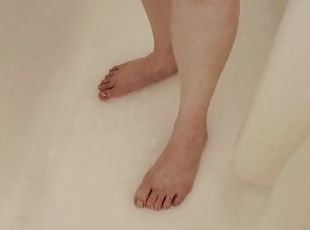 Stare at my feet while I shower?
