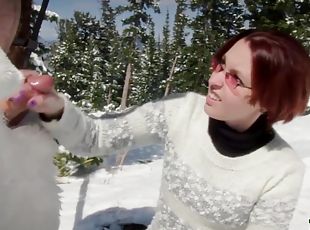 Brandi De Lafey Strokes A Snowman