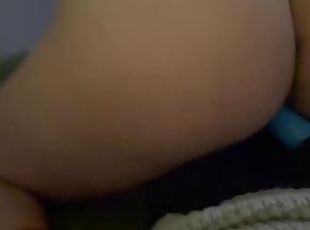 Transgender pussyboy rides daddy's cock and rubs on his leg  OF: @t...