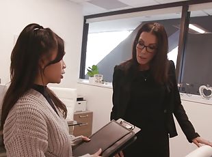 Yumi Sin moans while being fucked in the office by her boss