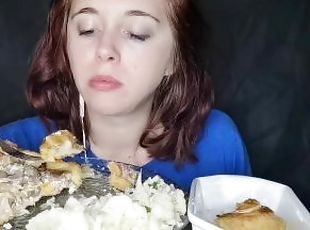 asmr mukbang feederism quiche chou fleur boucher reine