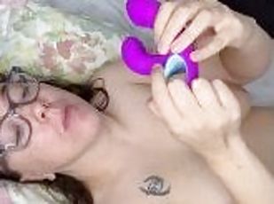 gros-nichons, masturbation, orgasme, amateur, jouet, ejaculation, solo