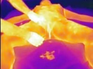 Thermal Camera wax play with Multiple Orgasms from Nipple Play and ...