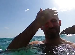 Hot guys have horny fun in the ocean