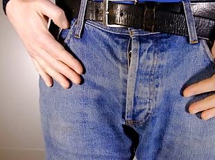 Close the band on the boxer shorts, then show the flaccid and uncut penis and foreskin.