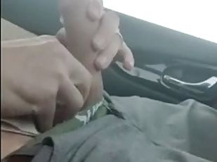 Johnholmesjunior shooting load of cum while driving on the highway ...