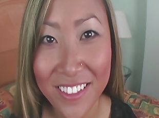Pierced Asain Babe Gets Her Ass Hammered By Thick Hard Cock And A Cumshot