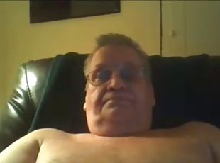 Grandpa show on webcam