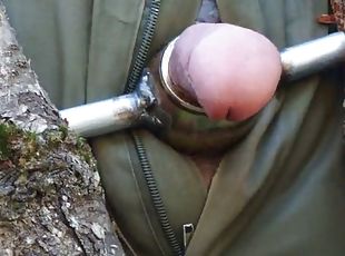 Masturbation in the autumn forest 2