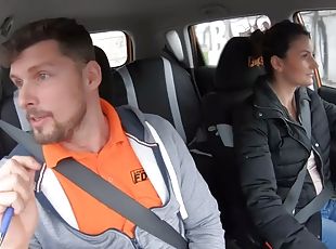 Real driver learning throat teachers cock be4 pussyfuck