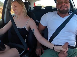 Handjob while driving leads to wild fucking with sexy Sirena Siren