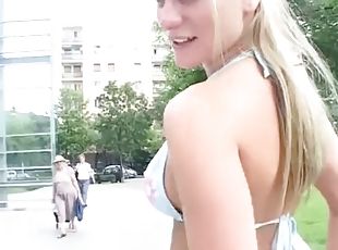 Blonde Public Nude Bikini