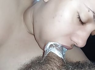 Extreme Greedy Blowjob, She Swallows Deep Until She Eats Cum