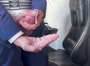 Edging and cumshot, suited and booted horny from the office. Who is...