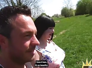 Chubby German public lady POV fucked outdoor by sex date