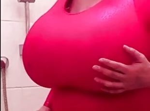 Huge Braest expansion pink Leotard