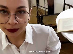 Loly Lips - 'don't Cum on My Skirt' Lustful Teacher Fuckes Student ...