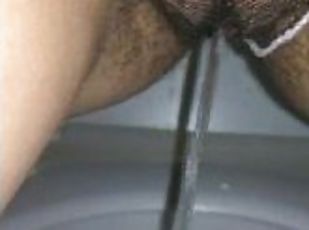 peluda, meando, público, coño-pussy, squirting, baño