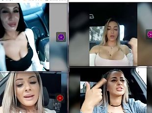 Mv458 funny 4 cam girls in the same car same time