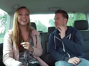 Redhead Amateur Cutie Gets Nailed From Behind In Van