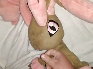 Shiny Lopunny Pokemon plush - morning sex and cum