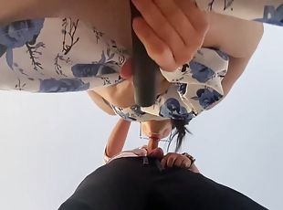 Upskirt shot how I pleasure my wet pussy