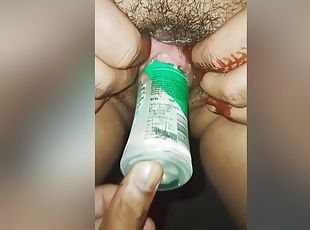 Stepsister-in-law Inserted The Whole Bottle In The Pussy