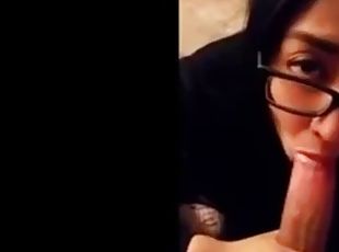 Nice Blowjob from Cute Asian Nerd