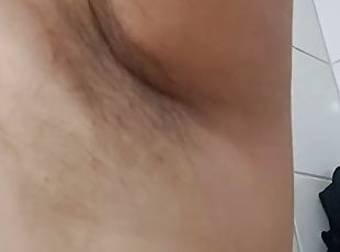 Wife has a lot of hair on her pussy, her armpits are growing hair a...