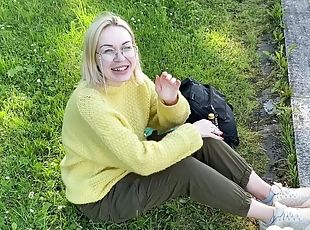 Blonde in the park wanted fresh cock