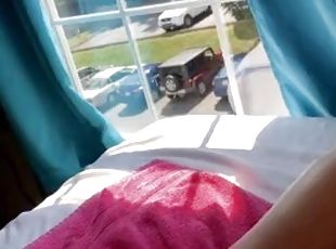 WINDOW EXHIBITIONIST SISSY CUMSHOT MASTURBATION SMOOTH SEXY