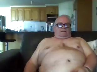 Grandpa stroke on webcam