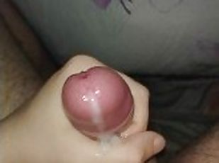 masturbation, amatör, cumshot, gigantisk-kuk, avrunkning, sprut, fångad, ensam, kuk