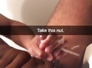 super hard cumshot squirt from my oiled up BBC hit the wall on the ...