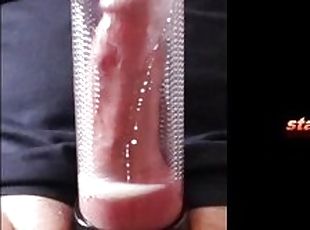 BREATHPLAY CUM CONTROL CHALLENGE 10 minutes plastic bagged slave has to cum twice in penis cock pump