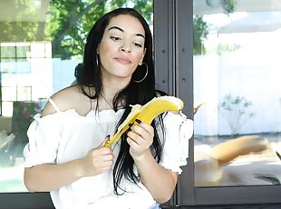 tate-mari, masturbare-masturbation, milf, solo, superba, banana