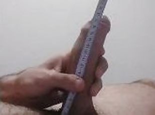 Measuring my 7inch cock