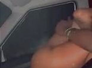 I fuck my friend wife wet pussy in the car while he was buying frie...