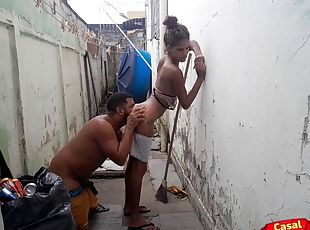 estilo-cão, na-rua, amador, chupanços, adolescente, hardcore, casal, filha, rabo