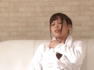 Hardcore blowjob scene with bosomy Japanese cutie Rion Nishikawa