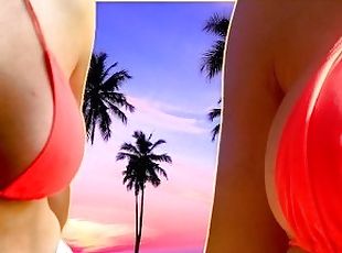 Wife Bikini Selfie Boobie Video At The Beach Part II