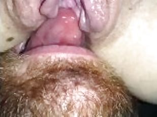 MILFs Creamy Pussy & Dirty Ass Licked While Jerking Off His Uncut C...
