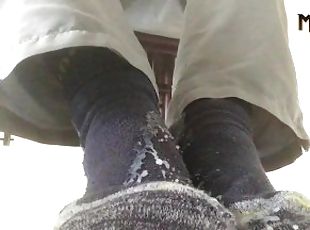 NOT AT THE DINNER TABLE! - SORRY COULDNT HELP IT - CUM FEET SOCKS S...