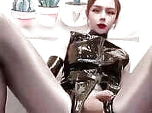 masturbieren, transsexueller, junge, ladyboy, füße, strümpfe, junge18, beule, latex, allein