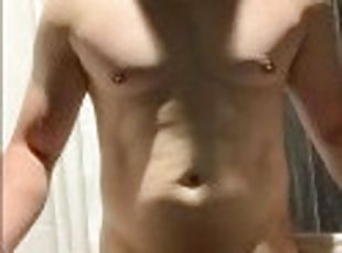 asiatique, public, amateur, gay, solo, musclé, salle-de-gym