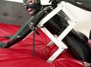 TouchedFetish – Latex  BDSM Couple in Rubber Catsuits  Submissive s...