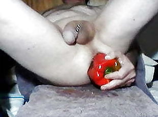 large pepper in arse