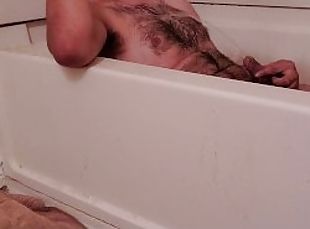 hairy latino pees on chest