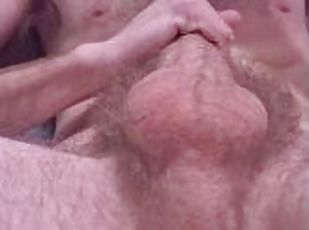 Close Up of my Big Hairy Dick while I Finger my Ass with my Thumb u...