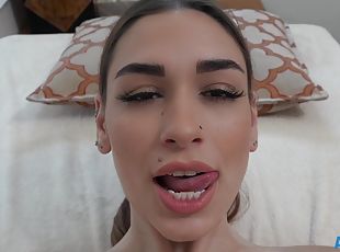 Brunette Delilah Day with natural tits gets fucked in POV video